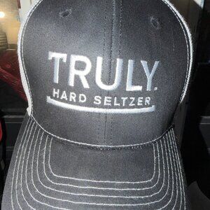Truly Hard Seltzer Snapback Hat Black & White